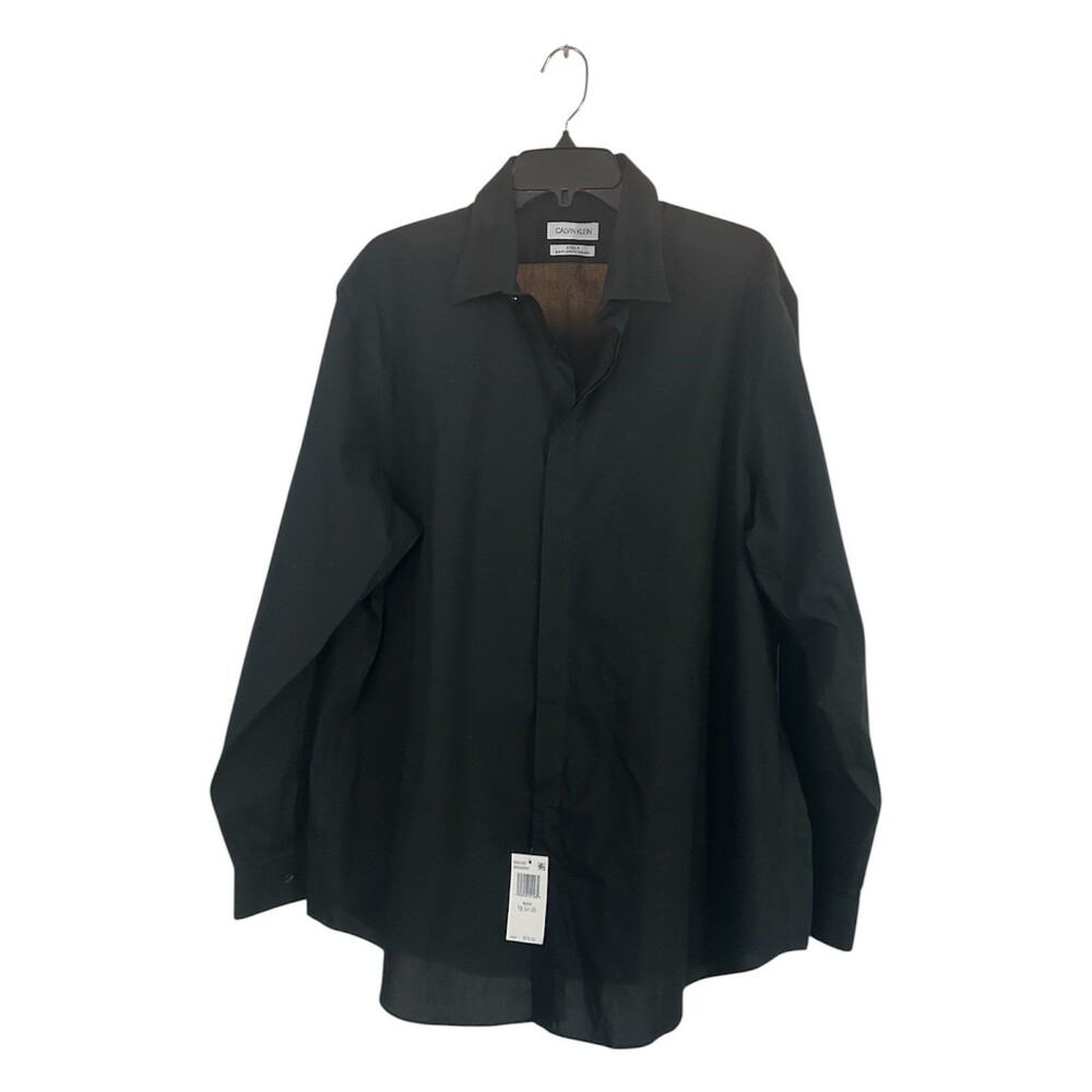 Calvin Klein Men's Black Dress Shirt size 18 34-35
